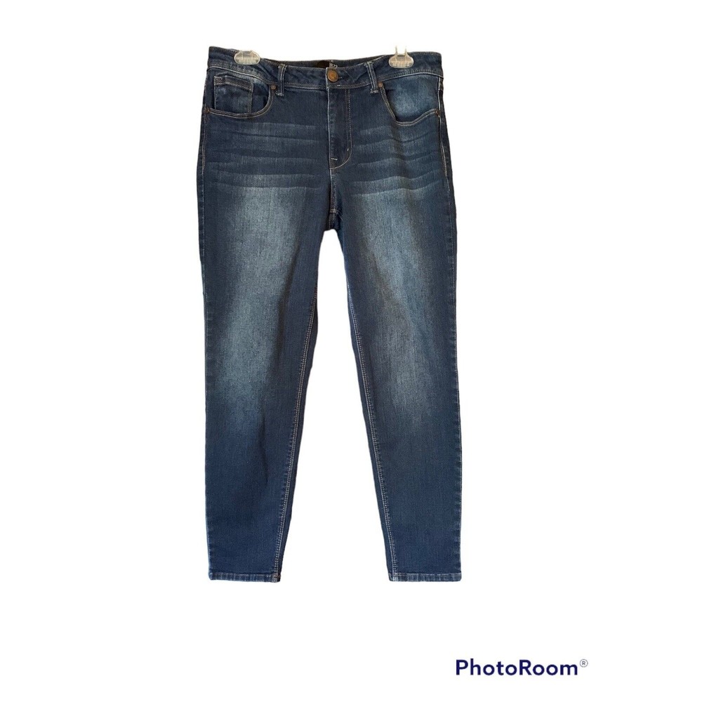 1882 Denim Adrianna Blue Jeans Mid Rise Skinny Leg Sz 12